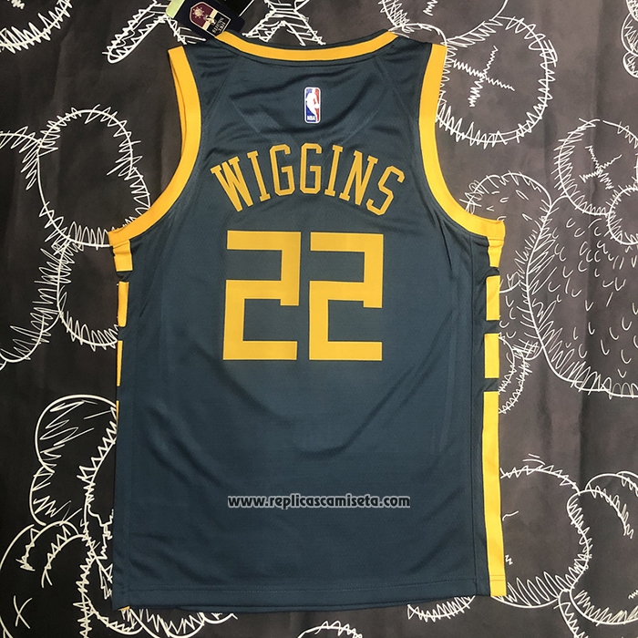 Camiseta Golden State Warriors Andrew Wiggins #22 Ciudad 2018-19 Azul